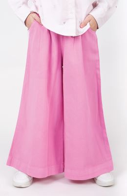 دامن شلواری کتان پیلی دار