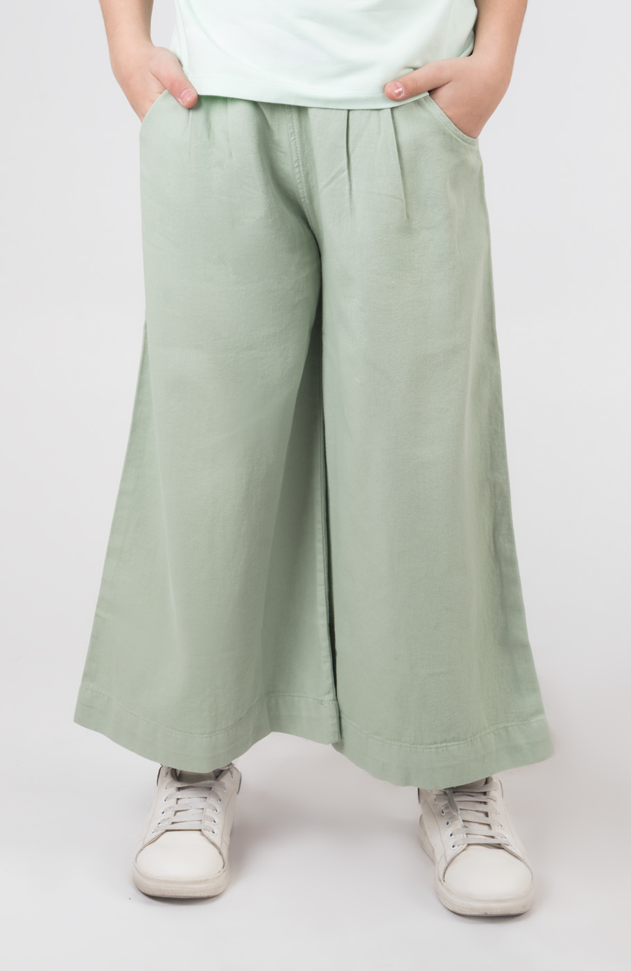 دامن شلواری کتان پیلی دار