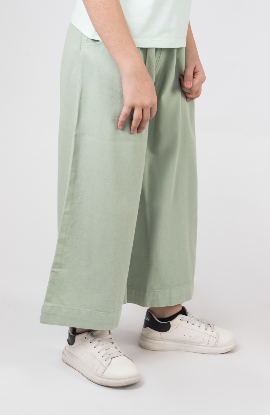 دامن شلواری کتان پیلی دار