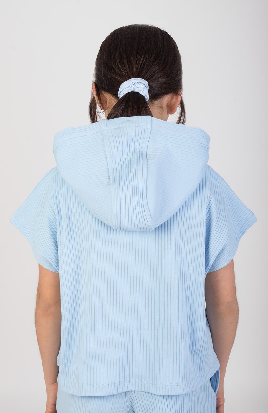 هودی پنبه لایکرا سوزن خالی آستین کوتاه(ست با10624)