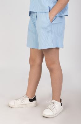 شلوارک پنبه لایکرا سوزن خالی پیلی دار(ست با10623)