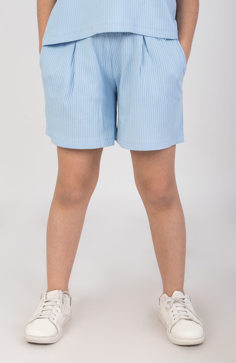 شلوارک پنبه لایکرا سوزن خالی پیلی دار(ست با10625)