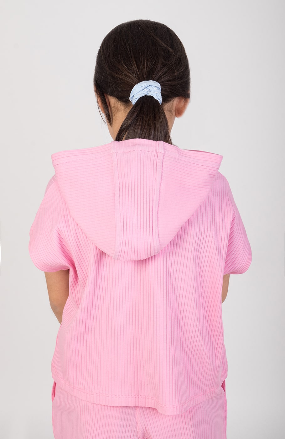 هودی پنبه لایکرا سوزن خالی آستین کوتاه(ست با10624)