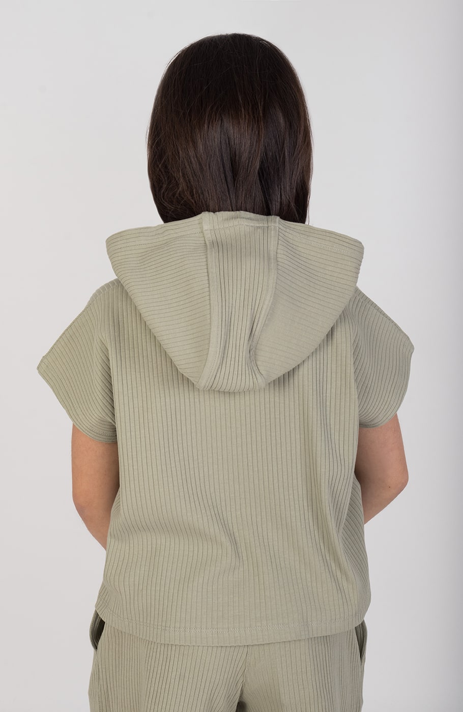 هودی پنبه لایکرا سوزن خالی آستین کوتاه(ست با10626)