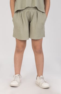 شلوارک پنبه لایکرا سوزن خالی پیلی دار(ست با10623)