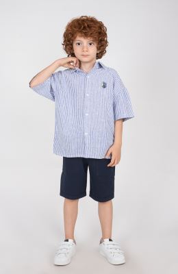 شومیز آستین کوتاه راه راه