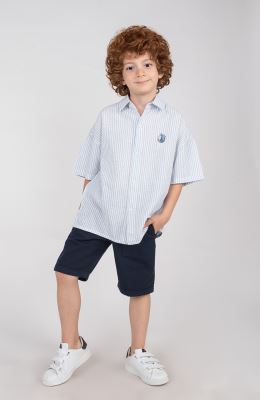 شومیز آستین کوتاه راه راه