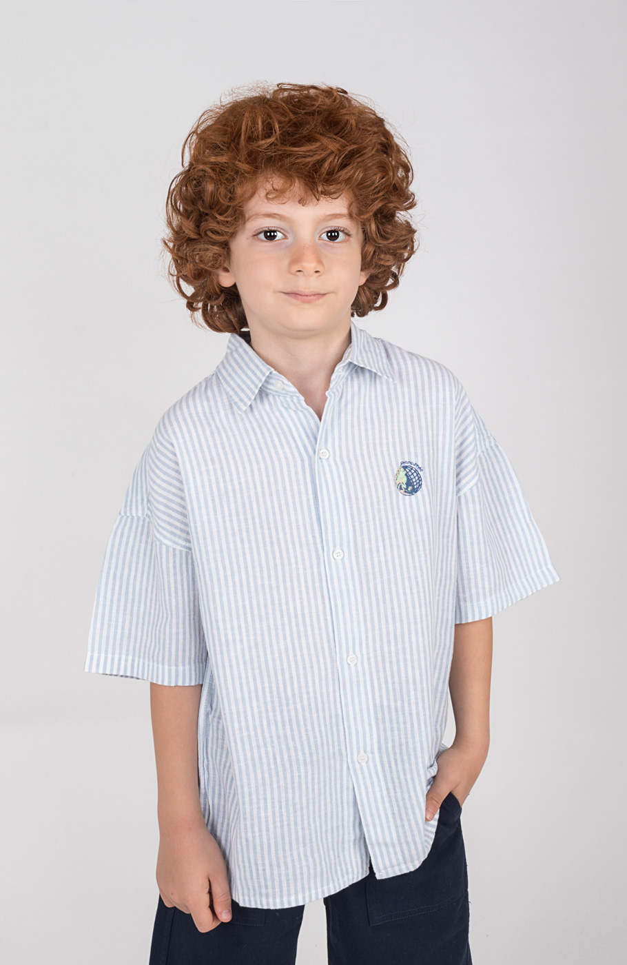 شومیز آستین کوتاه راه راه