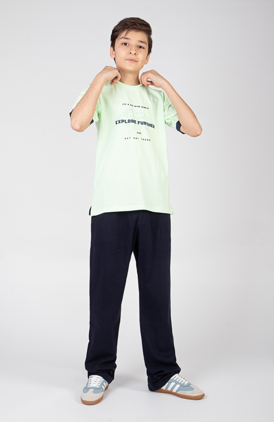 تیشرت یکرولایکرا آستین دوبل نارنگ