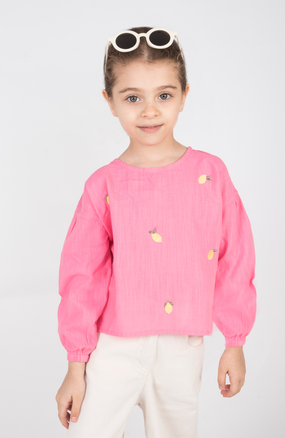 بلوز لینن اسلپ آستین مچ کش دار