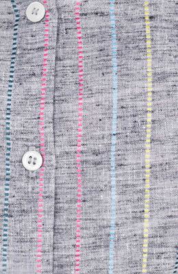 شومیز لینن راه راه آستین کوتاه