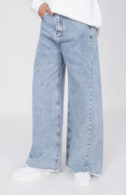 شلوار جین واید برش دار