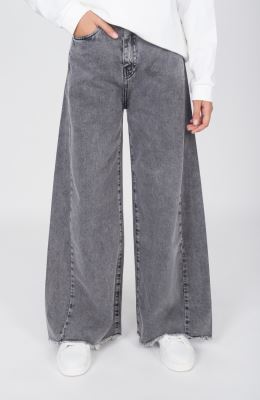 شلوار جین واید برش دار