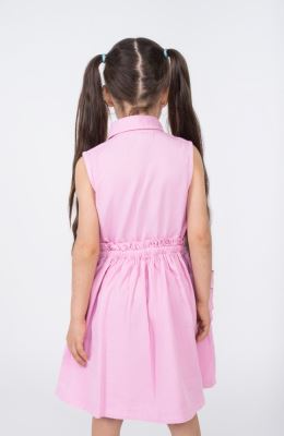 پیراهن کتان کمر کش آستین حلقه ای