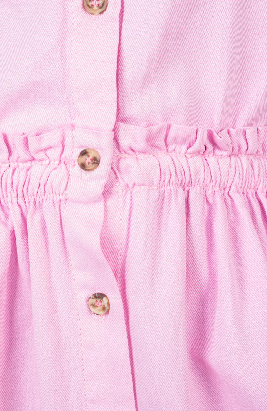 پیراهن کتان کمر کش آستین حلقه ای