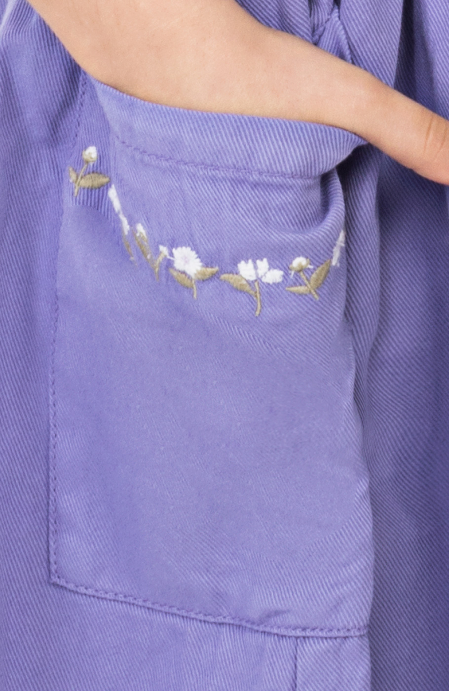 پیراهن کتان کمر کش آستین حلقه ای