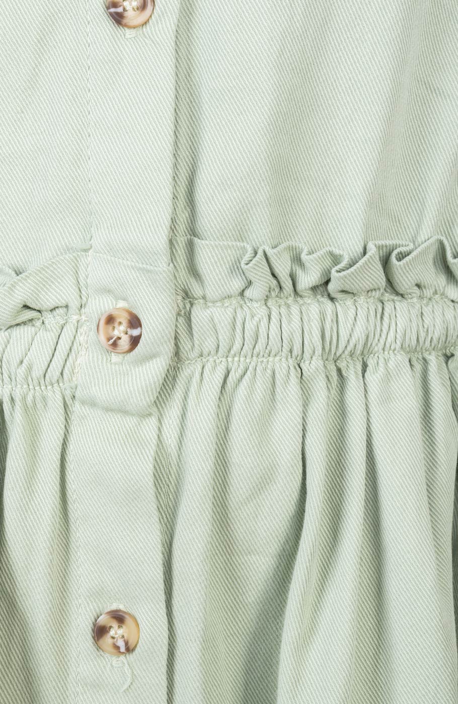 پیراهن کتان کمر کش آستین حلقه ای