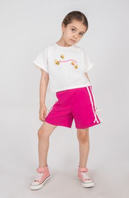 تیشرت یکرولایکرا آستین پاکتی (ست با کد 10640)