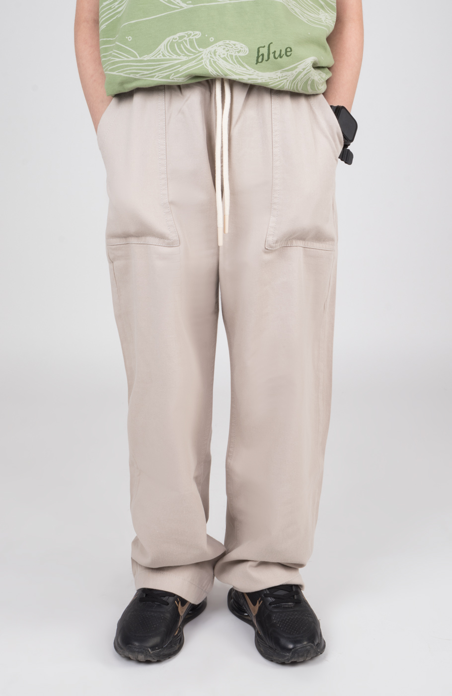 شلوار کتان کمر کش