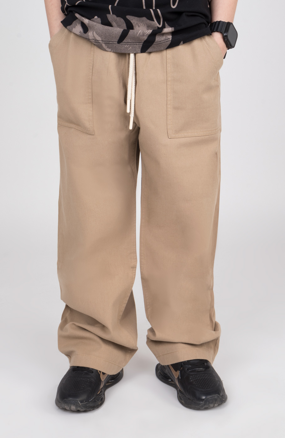 شلوار کتان کمر کش