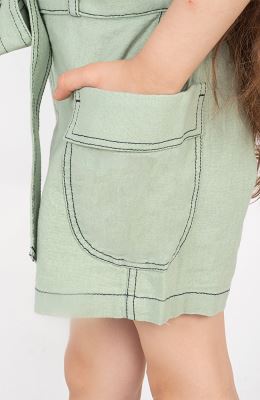 شلوارک لینن با دوخت نارنگ