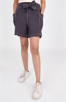 شلوارک لینن با دوخت نارنگ