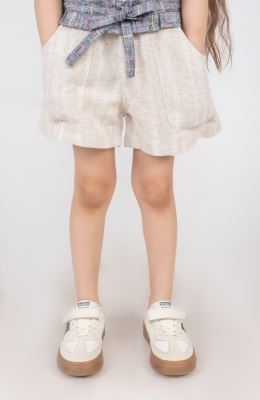 شلوارک لینن حصیری بافت