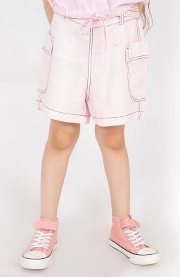 شلوارک لینن با دوخت نارنگ