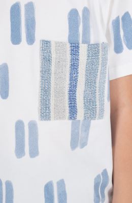 تیشرت یکرولایکرا با جیب حصیری بافت