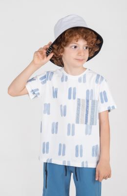 تیشرت یکرولایکرا با جیب حصیری بافت