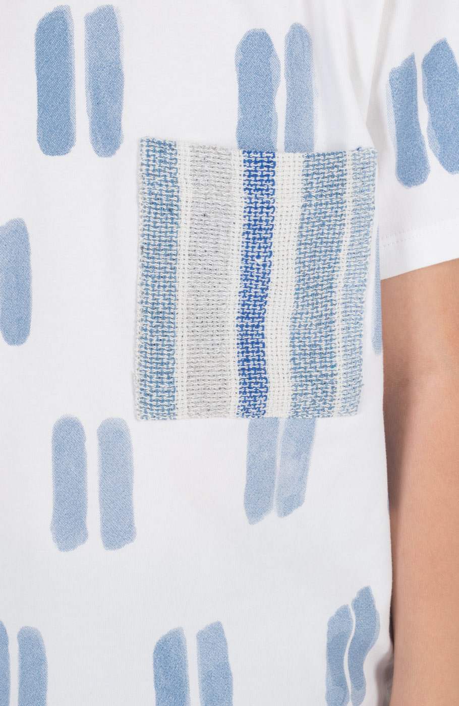 تیشرت یکرولایکرا با جیب حصیری بافت