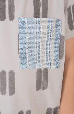 تیشرت یکرولایکرا با جیب حصیری بافت