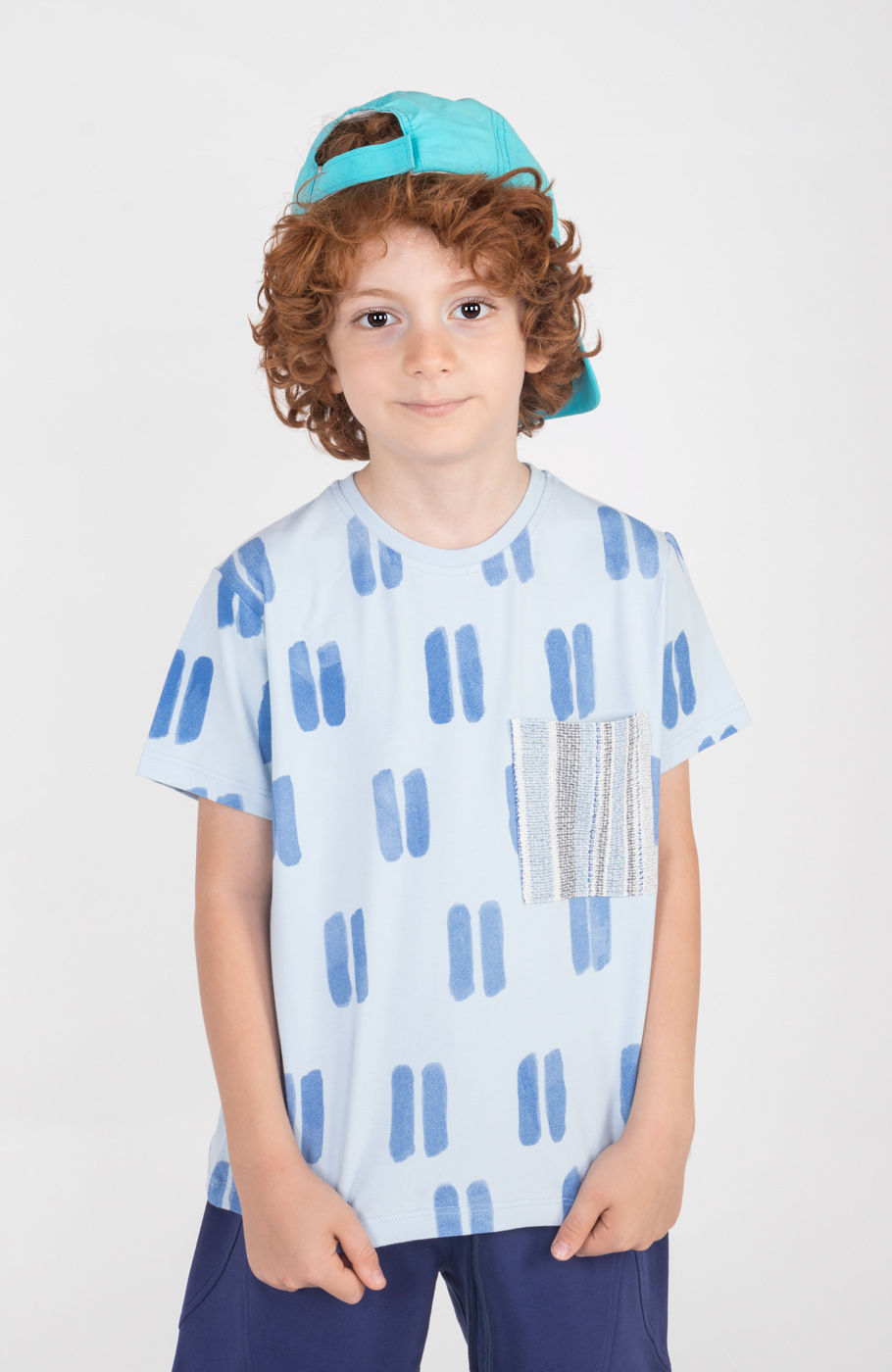 تیشرت یکرولایکرا با جیب حصیری بافت