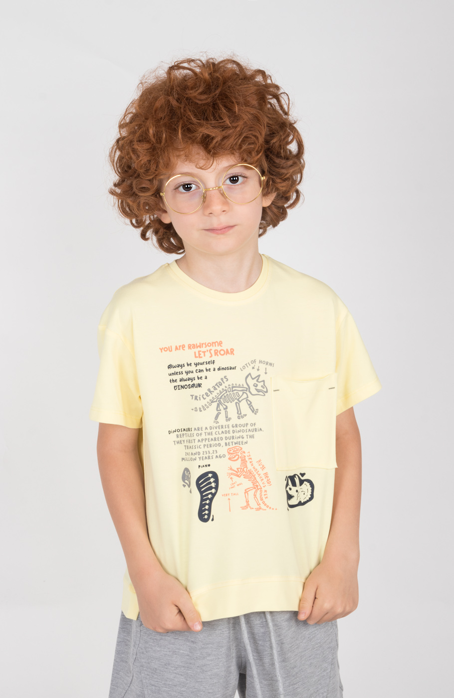 تیشرت یکرولایکرا جیب دار