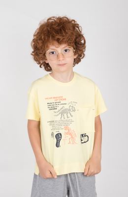 تیشرت یکرولایکرا جیب دار