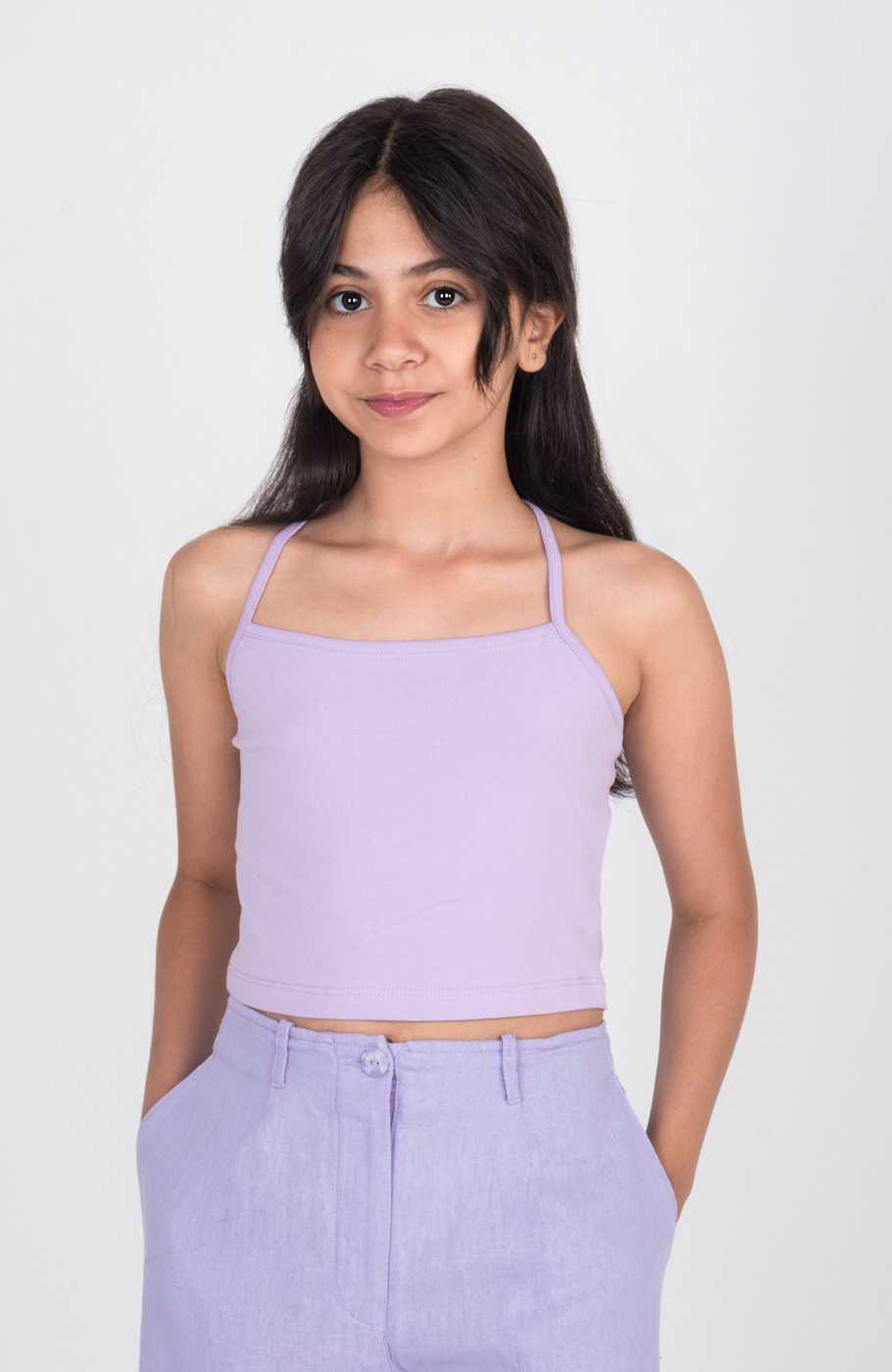 شومیز وال راه راه آستین کوتاه و تاپ یکرولایکرا