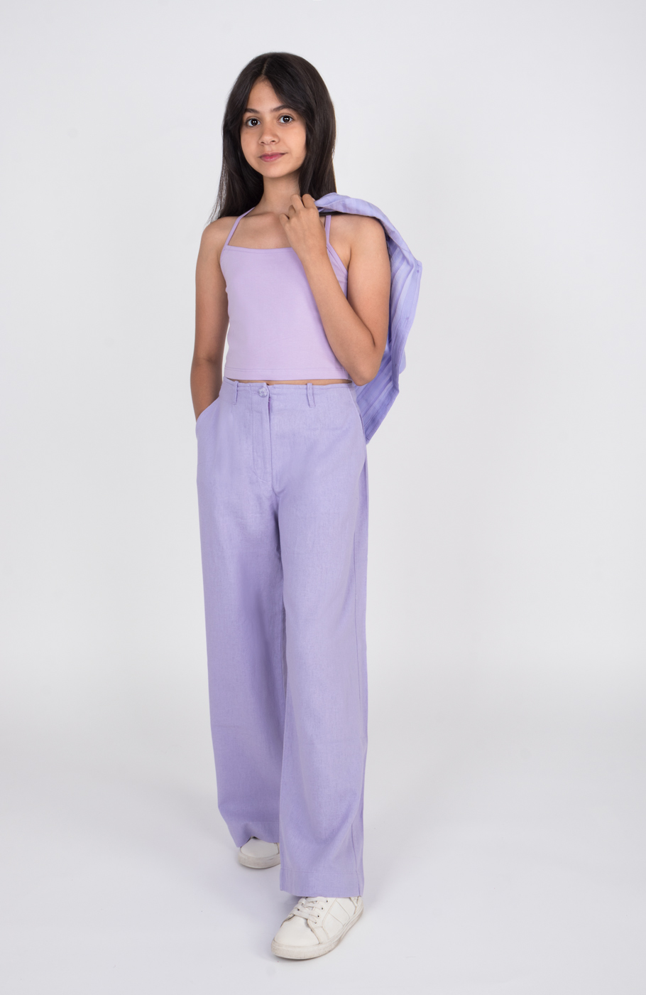 شومیز وال راه راه آستین کوتاه و تاپ یکرولایکرا