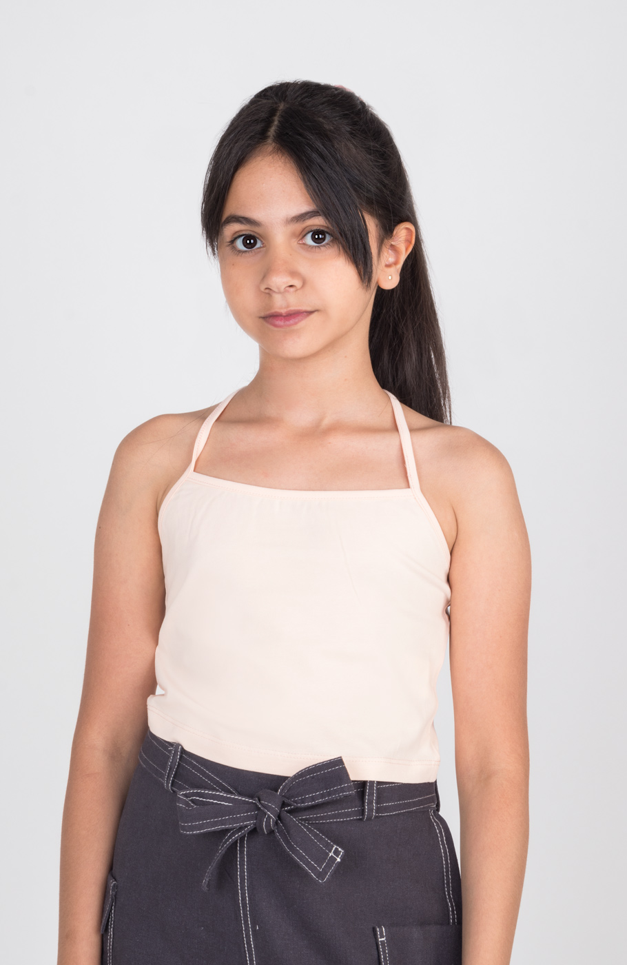 شومیز وال راه راه آستین کوتاه و تاپ یکرولایکرا