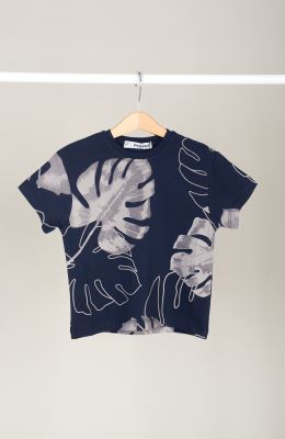 تیشرت یکرولایکرا آستین افتاده تمام چاپ