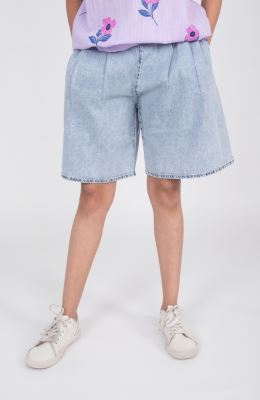 شلوارک جین پیلی دار