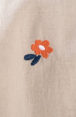 شومیز لینن اسلپ آستین کوتاه جلو گره ای