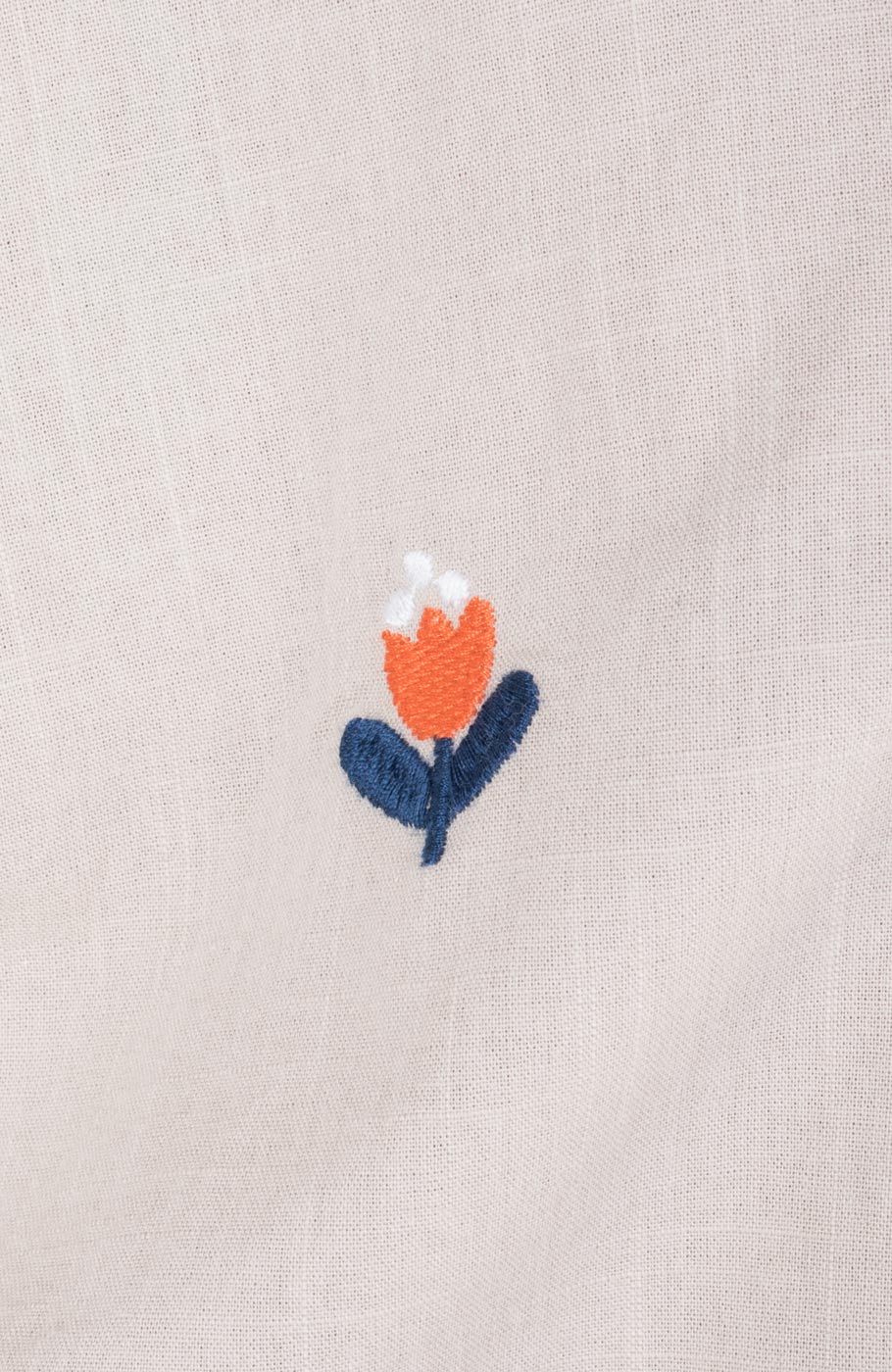 شومیز لینن اسلپ آستین کوتاه جلو گره ای