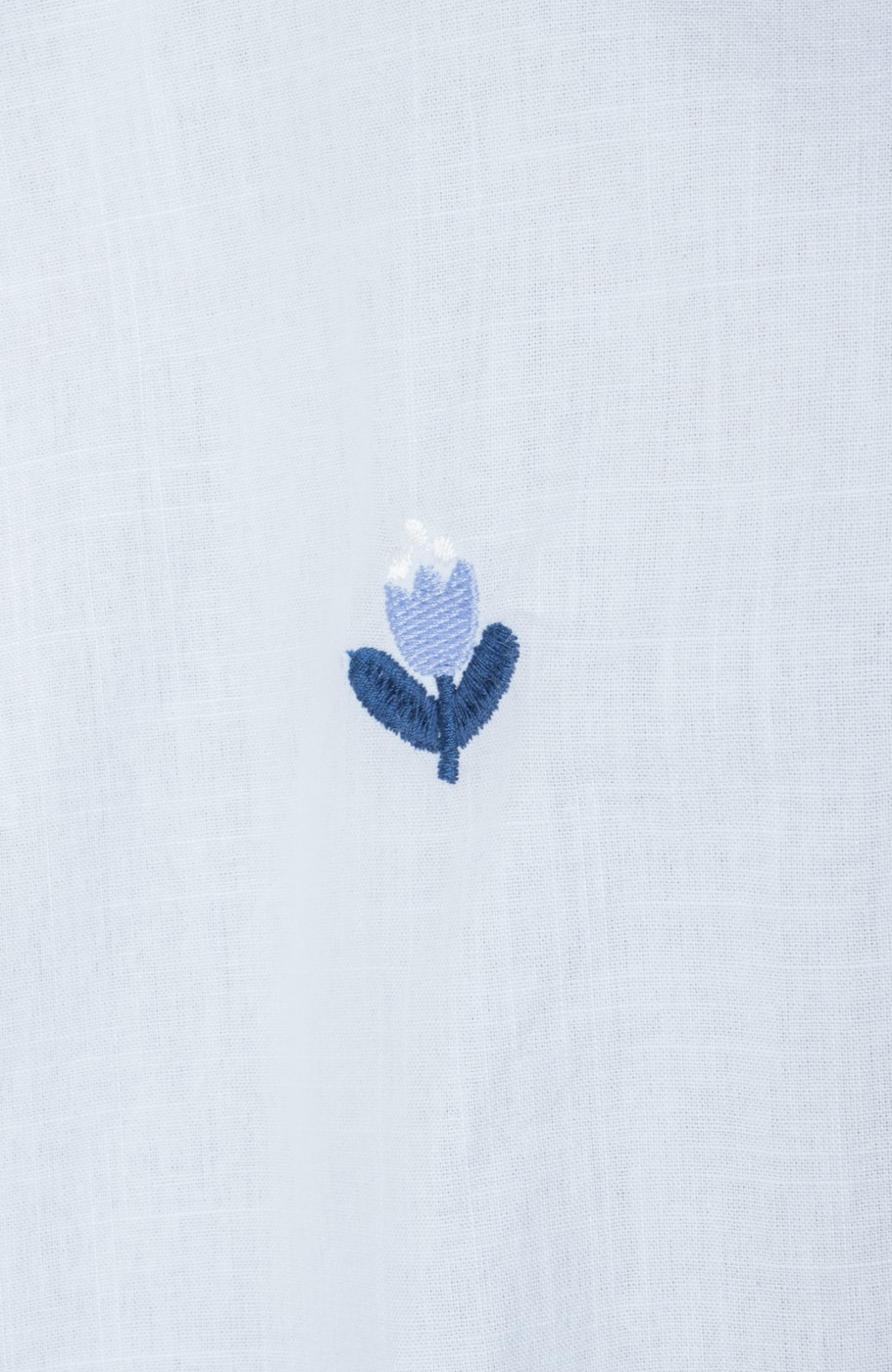 شومیز لینن اسلپ آستین کوتاه جلو گره ای