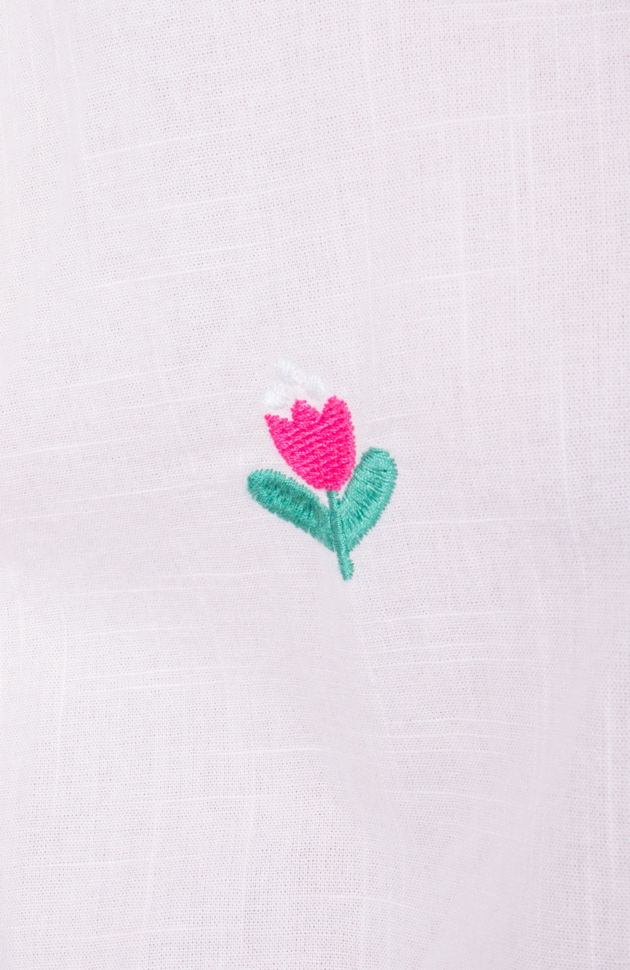 شومیز لینن اسلپ آستین کوتاه جلو گره ای