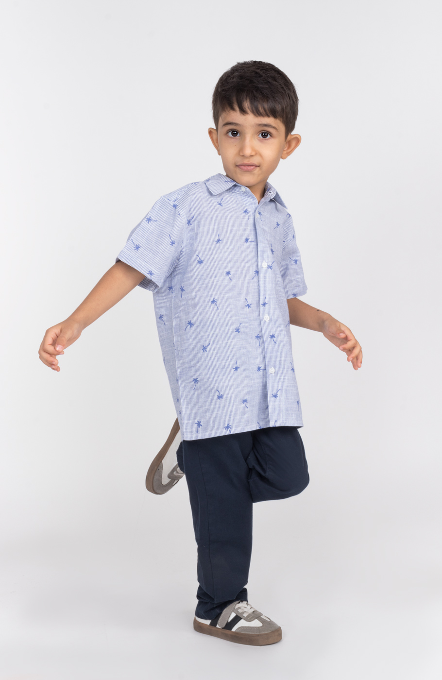 شومیز ساده بافت راه راه ریز آستین کوتاه