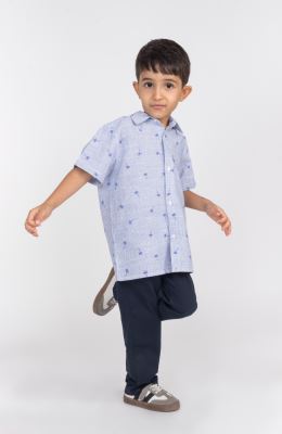 شومیز ساده بافت راه راه ریز آستین کوتاه