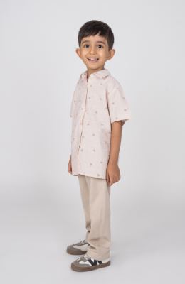 شومیز ساده بافت راه راه ریز آستین کوتاه