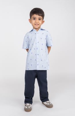 شومیز ساده بافت راه راه ریز آستین کوتاه