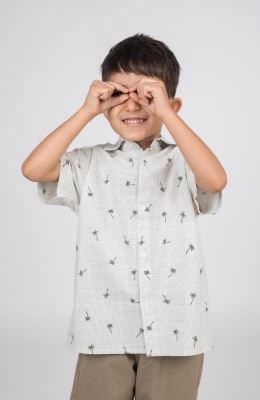 شومیز ساده بافت راه راه ریز آستین کوتاه