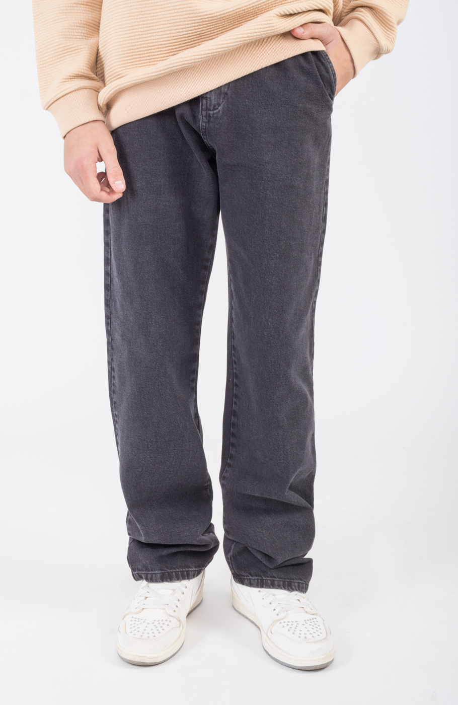 شلوار جین کمر کش و دکمه دار